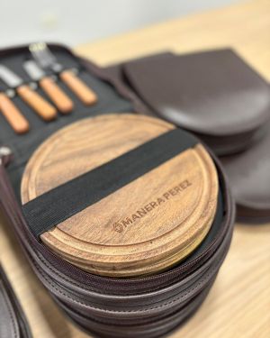 SET PORTA PLATOS CUERO 1020-1