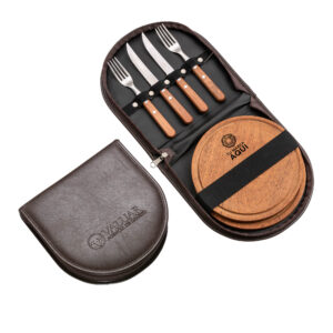 SET PORTA PLATOS CUERO 1020-1