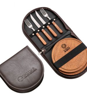 SET PORTA PLATOS CUERO 1020-1