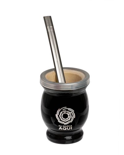 MATE METALICO CON INTERIOR DE MADERA 443