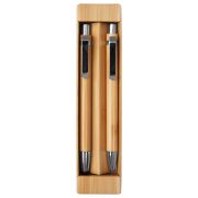 SET DE BOLIGRAFO Y LAPIZ MECANICO DE BAMBU NAGANO DUO BP258