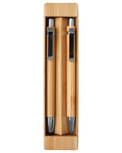 SET DE BOLIGRAFO Y LAPIZ MECANICO DE BAMBU NAGANO DUO BP258